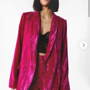 Nasty Gal Pink Blazer Structured Suit Jacket